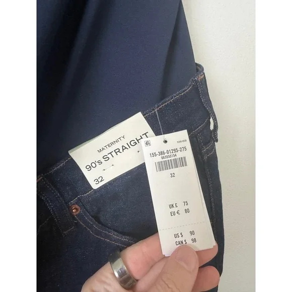 Abercrombie & Fitch Vintage Comfort Stretch Maternity Straight Jeans Size 32 - Picture 3 of 4